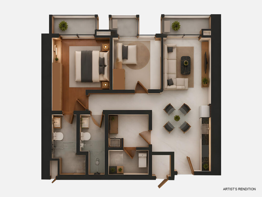 The Wave Towers - Nagomi Tower - 2 Bedroom Unit