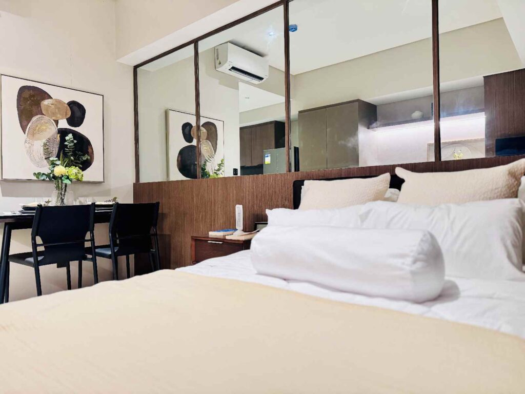 The Wave Towers - Nagomi - Studio Unit Bedroom | SpacesPH.com